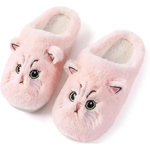 Winter katoenen pantoffels - schattige katten pantoffels - dames winter cartoon pantoffels - comfortabele antislip pantoffels - heren harige pantoffels - warme pluche pantoffels - 36/37