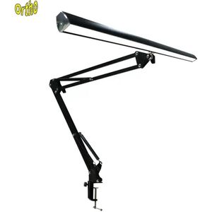 Ortho® - Bureaulamp met Klem - Leeslamp - Monitor lamp - Thuiswerken - Handwerklamp - Hobbylamp - Borduurlamp - Dubbele lichtbron - LED licht - USB oplaadbaar - Dimbaar - Zwart
