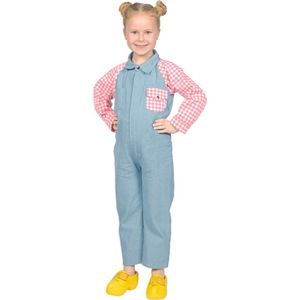 Fien & Teun - Overall - spijker roze - maat 122