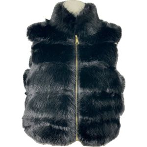 Elegante Dames Faux Fur Bontjas – Warm en Zacht - Beschikbaar in 4 stijlvolle kleuren - One Size - Zwart