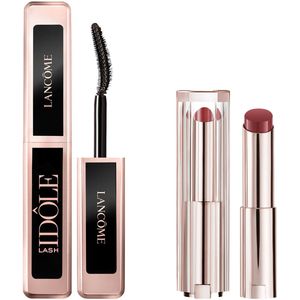 Lancôme Idôle Handtas Essentials Mascara | Lippenbalsem - Lash Idôle Mascara Travel Size Zwart & Lancôme Lip Idôle Butterglow™ Glowy Lippenbalsem - Sheiks Rosy Nude 50