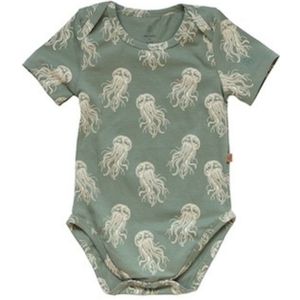 MXM Baby Romper- Korte mouwen- groen- Katoen- Stretch- print- maat 92