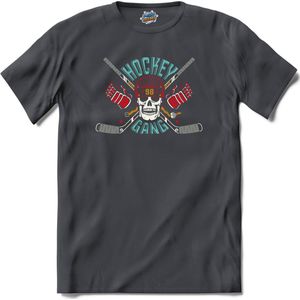Hockey Gang | Ijs Hockey - Schaatsen - Sport - T-Shirt - Unisex - Mouse Grey - Maat 3XL