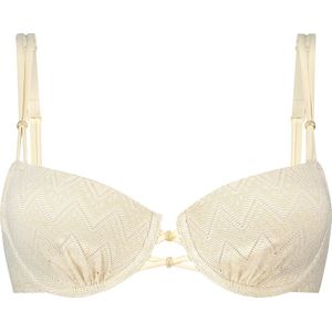 Hunkemöller Dames Badmode Bikinitop Crochet - Wit - maat D80