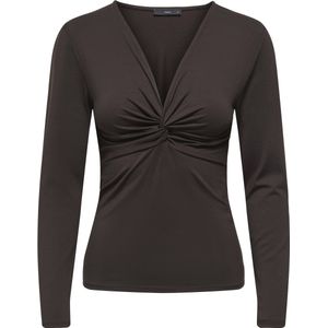 Only - Onllone Life Knot Top - T-shirt - Chocolate Torte - Dames