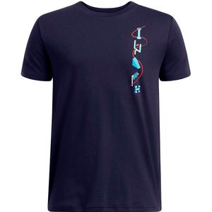 Under Armour Portal Logo T-shirt Met Korte Mouwen Blauw 10-12 Years Jongens