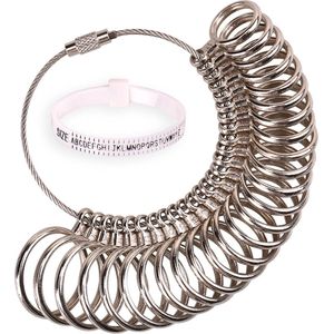 H&S Ring Sizer Gauge Set Metalen Vinger Meten Maat Maat UK A-Z Vrouwen Mannen