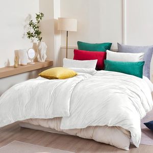 Winter Flanel beddengoed, 135 x 200 cm, 4-delig, warm, pluizig, teddypluche, beddengoedset, voelt aan als kasjmier, microvezel fleece dekbedovertrek 2-delig + kussensloop, 80 x 80 cm, met