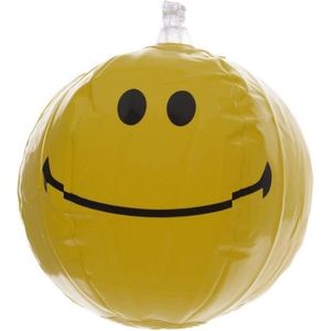 Opblaasbare Smiley Strandbal – Geel – 30 cm – Vrolijke Opblaasbal voor Zomer en Waterpret