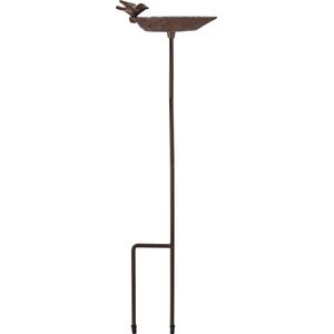 Wildlife Friend® Vogelbad op Standaard - Hoogte 63cm - Vorstbestendig Gietijzeren Vogelbad voor Tuin en Balkon - Waterbak in Bladvorm
