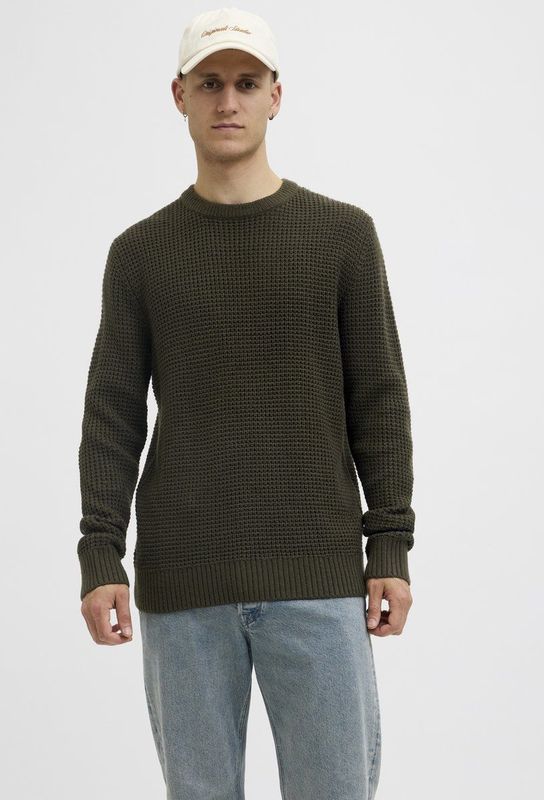 Jack & Jones - JJGLOBAL KNIT CREW NECK - Gebreide Trui - Rosin - Regular Fit