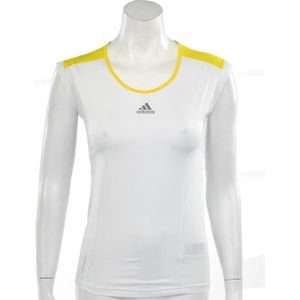 adidas - W adizero Capsleeve - Dames Tennis Shirts - XL - Wit/Geel
