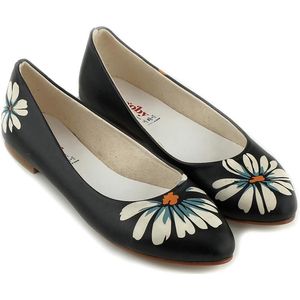 GOBY Klaver Zwart Ballerina – Handgemaakt – Premium Kwaliteit – Maat 37