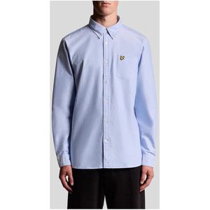 Lyle & Scott - Effen Oxford Overhemd - Blauw - Heren - Katoen
