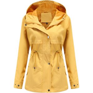 Allthemen Dames Jack met Middenlange - Effen met Capuchon - M