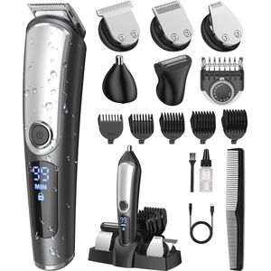All-in-One Baardtrimmer en Tondeuse voor Heren - Waterdicht en Oplaadbaar Scheerapparaat