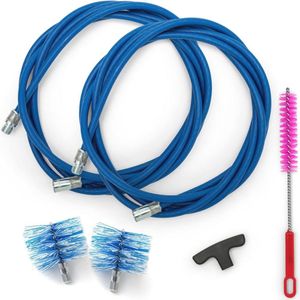 Reinigingsset voor Pelletkachel met 6 Meter Verlengstuk en Nylon Borstels