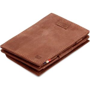 Garzini Magic Wallet Cavare met Card Sleeve en Muntvak RFID Leder Vintage Bruin