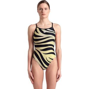 Arena Multi Stripes Lace Back Badpak Dames - Zwart | Maat: 42