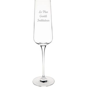 Champagneglas gegraveerd - 27cl - Le Plus Gentil Instituteur