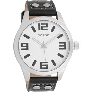 OOZOO Timepieces Polshorloge - C1053 - Zwart/Wit - 46 mm
