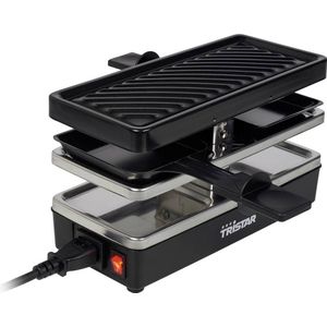 Tristar Gourmetstel RA-2741 - Raclette - Uitbreidbaar en koppelbaar Gourmetset - Set 1 stuk 2 personen - Zwart