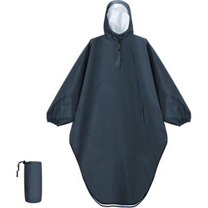 Waterdichte regenponcho voor volwassenen - lichtgewicht herbruikbaar - wandeljas met capuchon - buitenactiviteiten - regenjas