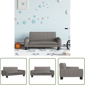 The Living Store Kinderbank 70x45x30 cm stof taupe - Kinderstoel - Kinderbank - Stoel Voor Kinderen - Kids Chair - Kindermeubel