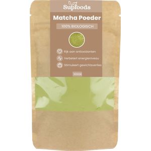 Matcha Poeder 100% Biologisch - 100gram - Perfect voor Matcha Thee, Matcha Latte, Smoothies, Bakken en Chai Latte