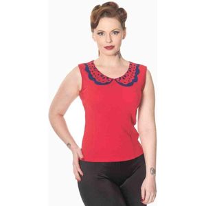 Dancing Days Mouwloze top -XS- NAOMIE Rood