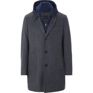 Babista herren Wollen Mantel - 50 - blauw