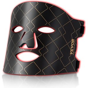 Gezichtsmasker - Lichttherapie - Infrarood - LED - Drie golflengten - 74 LED lampen - 300 x 195 x 6 mm - 470 gram