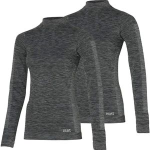 Heatkeeper thermo premium dames shirt 2-pack - Maat S- Antraciet