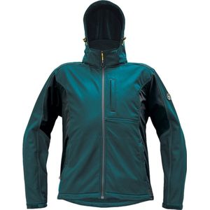 Cerva Dayboro Softshell jack petrol blauw/zwart maat 3XL