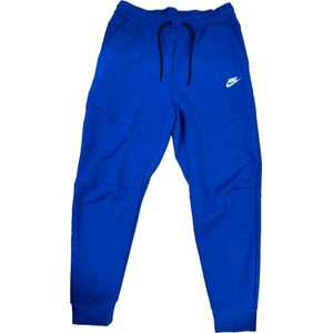 nike tech slim fit broek - Blauw/wit - maat L