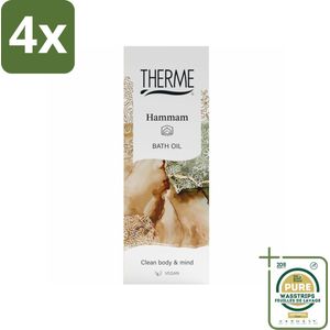 Therme - Hammam - Badolie - Hydraterend - Verzorgend - 100ml - Voordeelverpakking - 4 stuks - Hydraterende badolie - Oosterse wellness