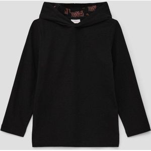 s.Oliver - Sweatshirt - Rood/Zwart/Wit - Capuchon - Lange Mouw