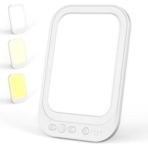 MKSS® Lichttherapie Lamp - Daglichtlamp met Aftel Timer- Bureaulamp Led - Wit