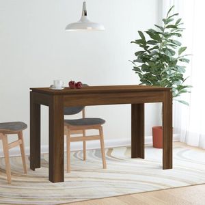 Furniture Limited - Eettafel 120x60x76 cm bewerkt hout bruineikenkleurig