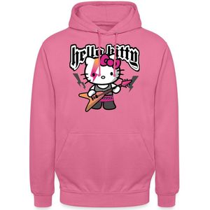 Hello Kitty In Een Rockoutfit Speelt E-gitaar Hoodie Unisex