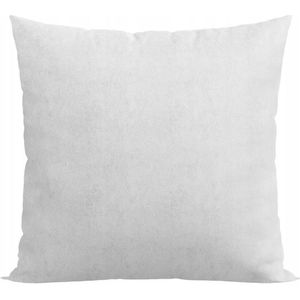 Decoratieve kussensloop wit 40x40 cm, zacht velours met rits