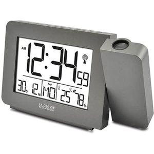 Wekkerradio met projectie en LED-display - Zilverkleurig