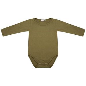 Little Indians Romper Olive - Rompertje - Groen - Baby - Unisex - Maat: 3-6 M