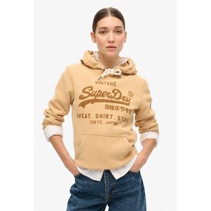 Superdry - Klassieke hoodie met velours print - Dames - Hoodies