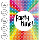 Puk Art© | Uitnodiging kinderfeestje | uitnodigingskaarten | uitnodiging verjaardag | uitnodiging feest | kinderfeestje | party time | invulkaarten | 20 stuks
