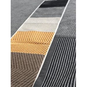 Exclusief Vloerkleed Viva recto verso - tweezijdig vloerkleed - gratis antislip bijgeleverd - grijs grey - 160/230 cm - tapijt - gestreept en visgraat