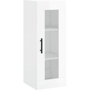 vidaXL - Hangkast - 34,5x34x90 - cm - hoogglans - wit