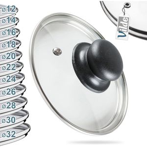 Deksel Glas Hittebestendig 12 cm - Pannendeksel - Pandeksel - Potdeksel