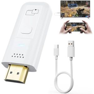 Draadloze HDMI Display Dongle - 1080P Screen Mirroring voor iOS, Android, Windows, Mac naar HDTV en Projector
