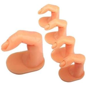 5 Stks Praktijk Valse Vingers Nep Nagel Art Tips Training Modellen Display Tool multi